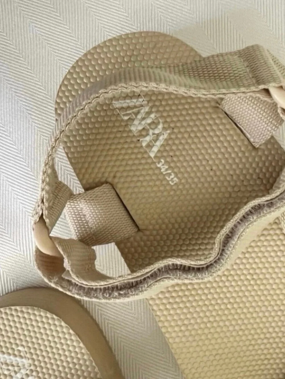 Zara Beige Adjustable Strap Sandals for Boys
